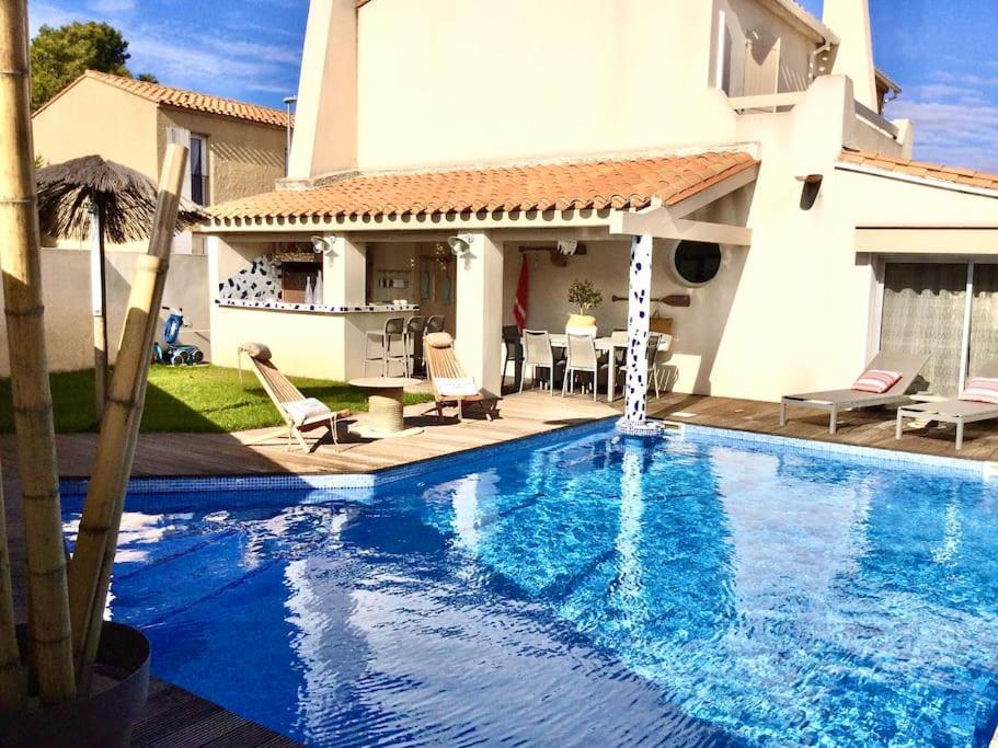 La Maison Du Bonheur F5 Jardin Et Piscine Narbona Exterior foto